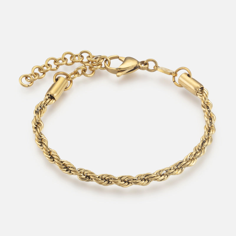 Rope Gold Bracelet - 4 mm - Galis jewelry