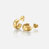 JUNE GOLD HOOPS - 11 MM - Galis jewelry