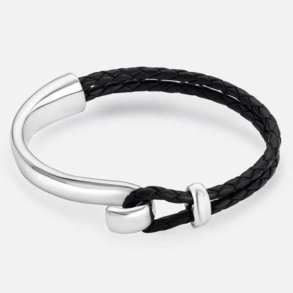 Black Cody – Leather Bracelet - Galis jewelry