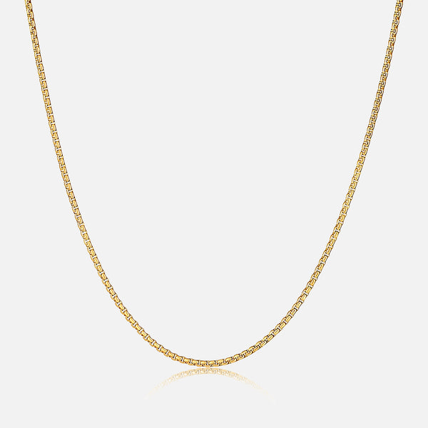 Square Box Gold Chain - 2mm - Galis jewelry