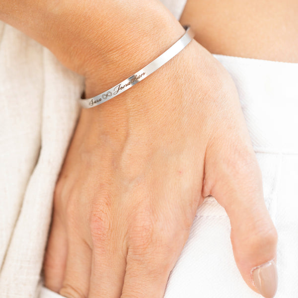 Linda Silver Personalized Bracelet - Galis jewelry
