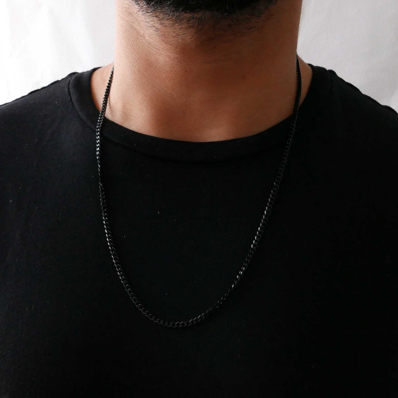 Cuban Black Chain – 3mm – Galis jewelry
